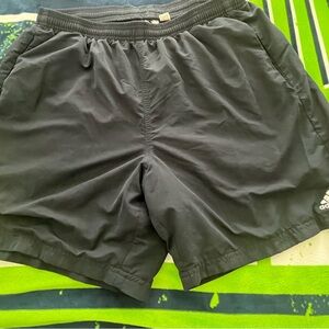 Men’s Adidas Navy Blue Athletic Shorts Moisture-Wicking Elastic Waist